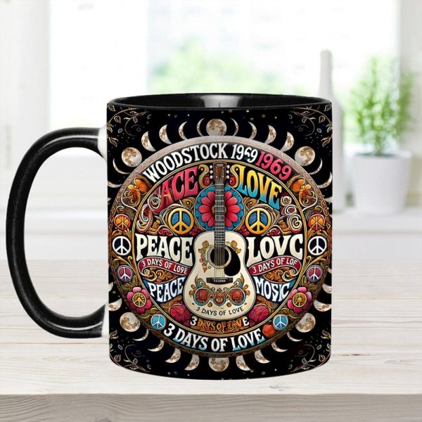 Peace Music - Personalized Hippie Accent Mug
