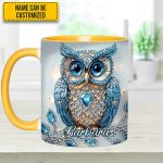 Blue Owl - Personalized Owl Accent Mug