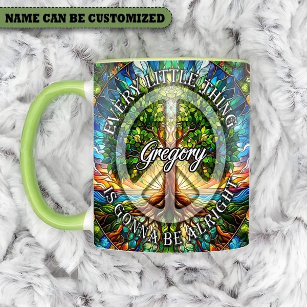 Colorful Tree Of Life Every Little Thing   - Personalized Hippie Accent Mug