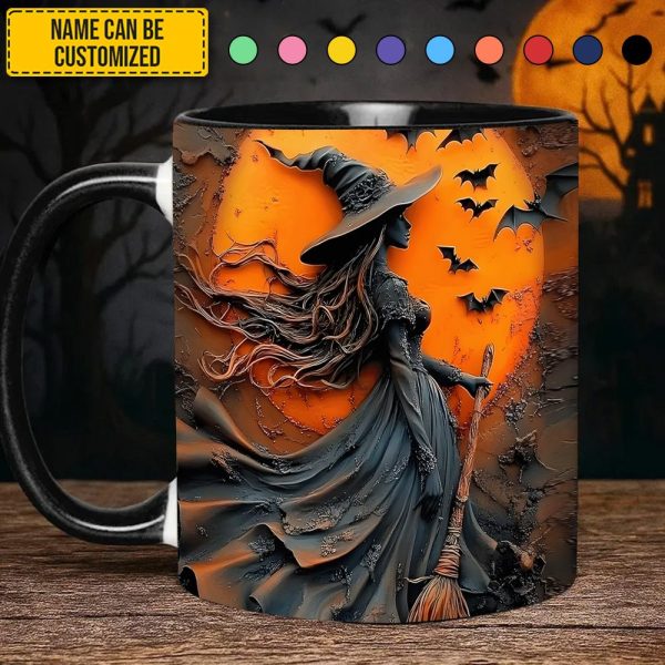 Personalized Midnight Witch Accent Mug