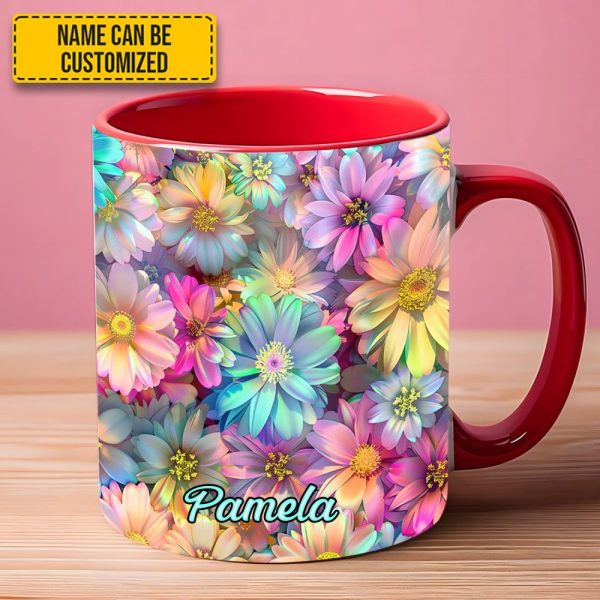 Spring Floral Flower - Personalized Accent Mug
