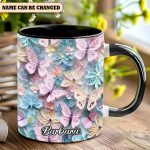 Butterfly Accent Mug - Personalized Accent Mug