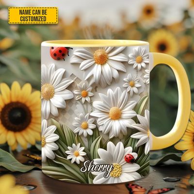 Daisy Flower - Personalized Accent Mug