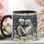 Till Death Do Us Part - Personalized Skull Accent Mug
