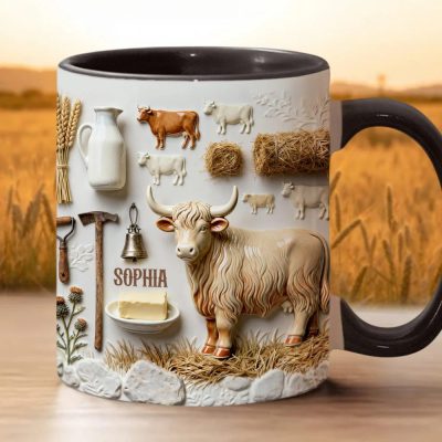 Highland Cows - Personalized Cow Accent Mug