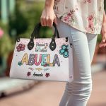 Blessed Nana - Personalized Leather Handbag Ms101