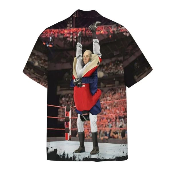 3D George Washington Stunner Custom Cosplay Short Sleeve Shirt Hawaiian Shirts Qt306041Lb