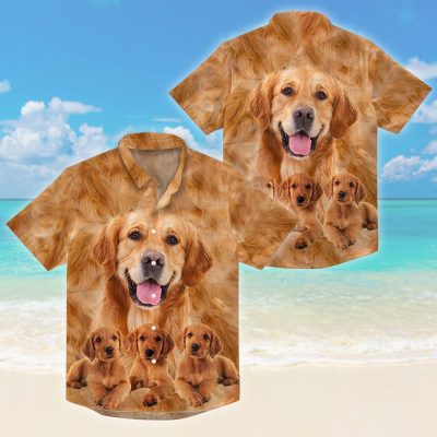 Golden Retriever Great Funny Button'S Up Shirts Hawaiian Shirt