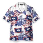 Wyoming Proud Men'S Button'S Up Shirts Hawaiian Shirt & Beach Shorts
