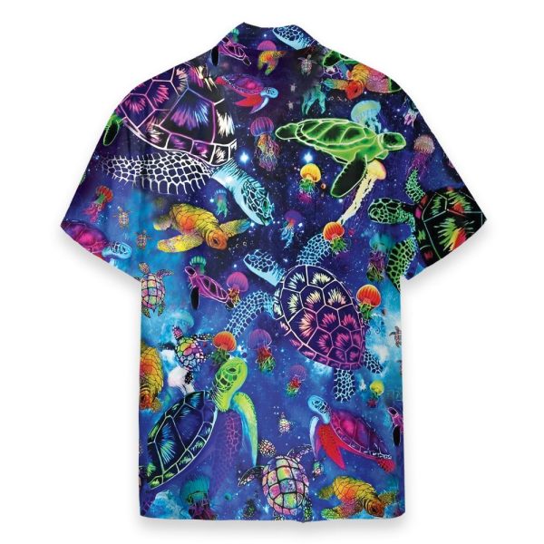 Colorful Turtles Men'S Button'S Up Shirts Hawaiian Shirt