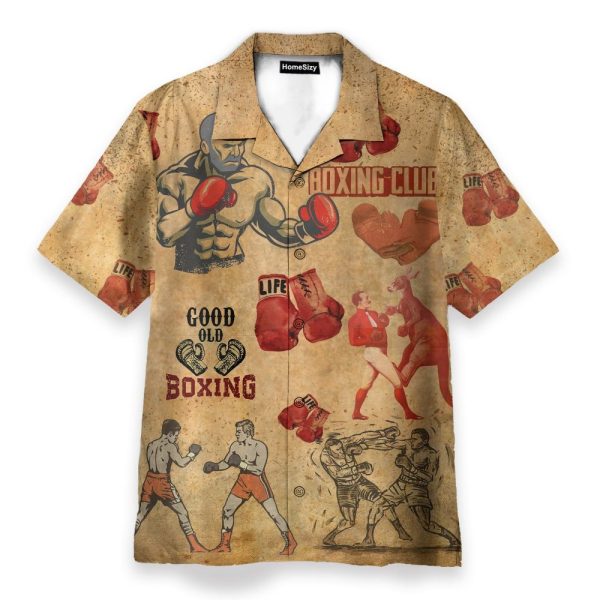 Boxing Men'S Button'S Up Shirts Hawaiian Shirt