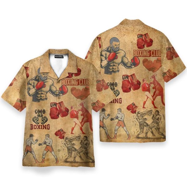 Boxing Men'S Button'S Up Shirts Hawaiian Shirt