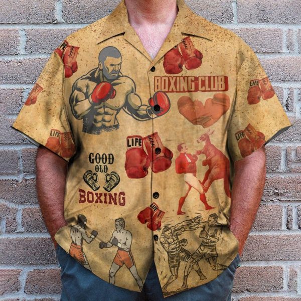 Boxing Men'S Button'S Up Shirts Hawaiian Shirt