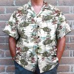 Us Army Hughes Oh Men'S Button'S Up Shirts Hawaiian Shirt & Beach Shorts
