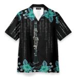Clarinet Music Instrument Men'S Button'S Up Shirts Hawaiian Shirt
