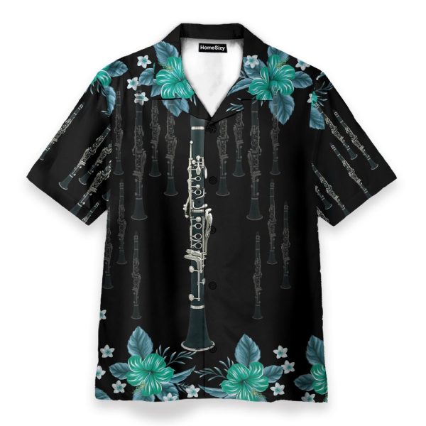 Clarinet Music Instrument Men'S Button'S Up Shirts Hawaiian Shirt