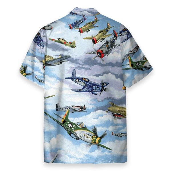 Planes Warbirds Ww2 Fighters Planes Hawaiian Shirt & Beach Shorts