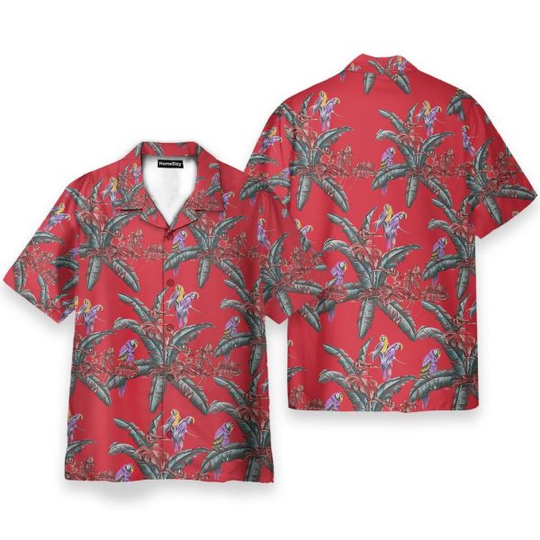 Tom Selleck Magnum Pi Red Movie Cosplay Costume Hawaiian Shirt & Beach Shorts