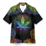 Hippie Weed Men'S Button'S Up Shirts Hawaiian Shirt