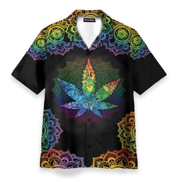 Hippie Weed Men'S Button'S Up Shirts Hawaiian Shirt