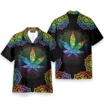 Hippie Weed Men'S Button'S Up Shirts Hawaiian Shirt