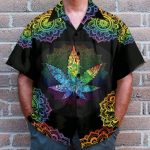 Hippie Weed Men'S Button'S Up Shirts Hawaiian Shirt