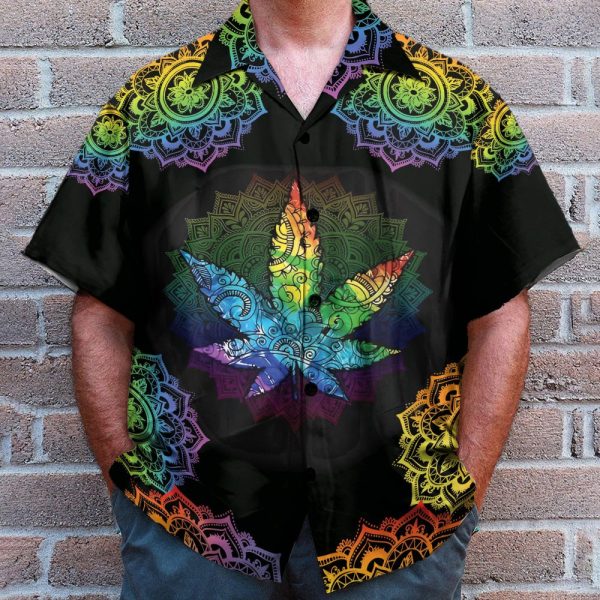 Hippie Weed Men'S Button'S Up Shirts Hawaiian Shirt