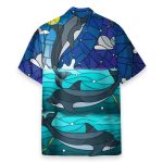 Dolphin Stained Glass Style Hawaiian Shirt & Beach Shorts