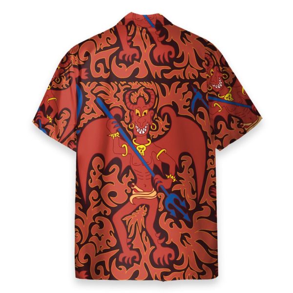 Cartoon Styled Demon Satanic Goth Gothic Hawaiian Shirt
