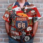Historic Us Route 66 Skull Roam Around Route Hawaiian Shirt