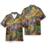 Colorful Cats Men'S Button'S Up Shirts Hawaiian Shirt