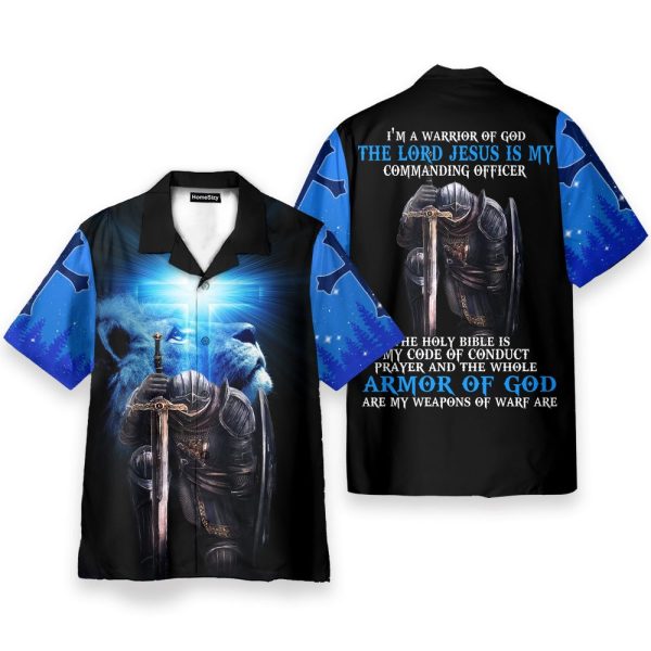 I'M A Warrior Of God Jesus Men'S Button'S Up Shirts Hawaiian Shirt