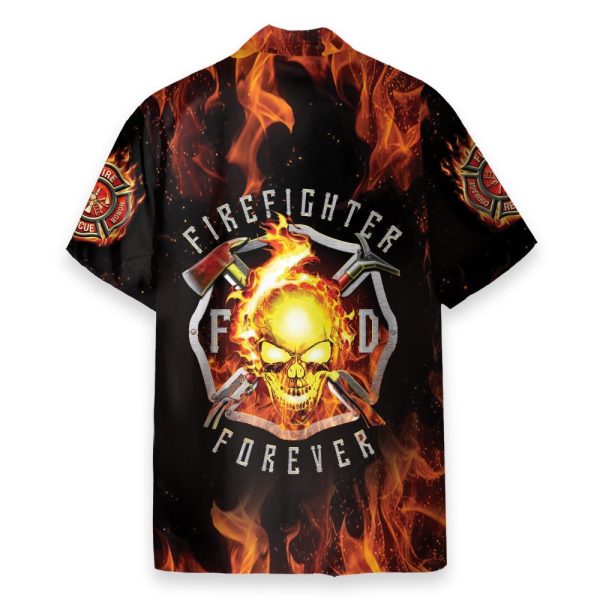 Firefighter Old Time American Thick-Skinned Warrior Hawaiian Shirt