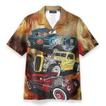 Hot Rod Car Men'S Button'S Up Shirts Hawaiian Shirt