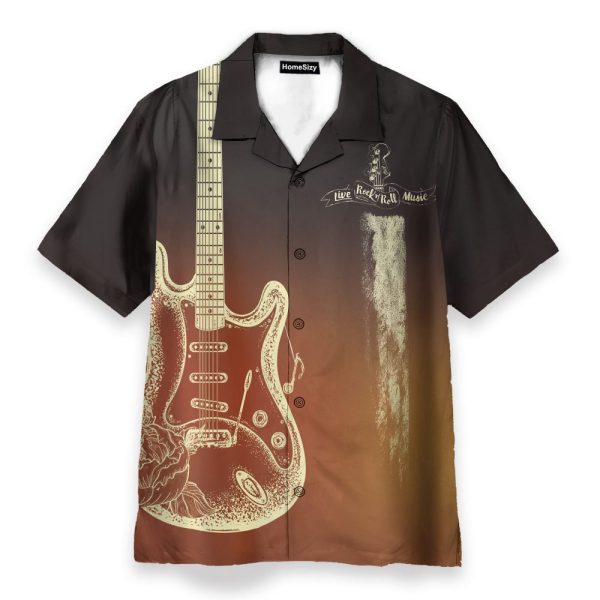 Live Rock And Roll Music Guitar Rock Hawaiian Shirt