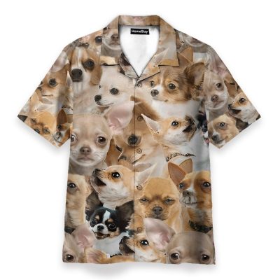 Chihuahua Awesome Funny Button'S Up Shirts Hawaiian Shirt