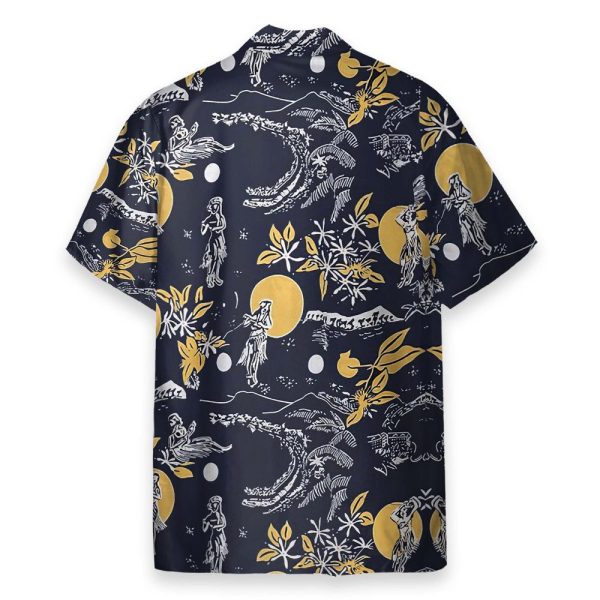 Jay Hernandez Hula Moon Retro From The Magnum Pi Reboot Cosplay Costume Hawaiian Shirt & Beach Shorts