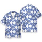 Mighty Morphin Power Rangers Blue Ranger Cosplay Costume Hawaiian Shirt & Beach Shorts