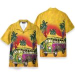 Vintage Hippie Bus Men'S Button'S Up Shirts Hawaiian Shirt