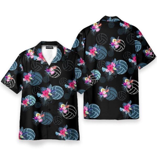 Volleyball Tropical Men'S Button'S Up Shirts Hawaiian Shirt