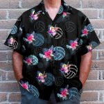 Volleyball Tropical Men'S Button'S Up Shirts Hawaiian Shirt