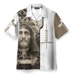 Jesus Bless America Men'S Button'S Up Shirts Hawaiian Shirt