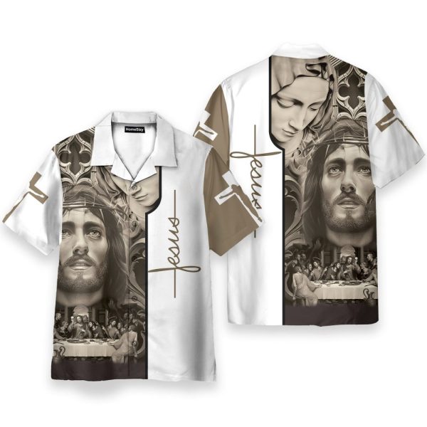 Jesus Bless America Men'S Button'S Up Shirts Hawaiian Shirt