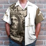Jesus Bless America Men'S Button'S Up Shirts Hawaiian Shirt