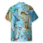 Harp Is My Life Men'S Button'S Up Shirts Hawaiian Shirt
