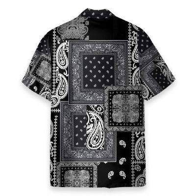 Black Multiple Paisley Bandanas Hawaiian Shirt
