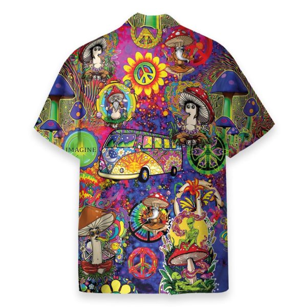 Don'T Worry Be Hippie Colorful Hawaiian Shirt