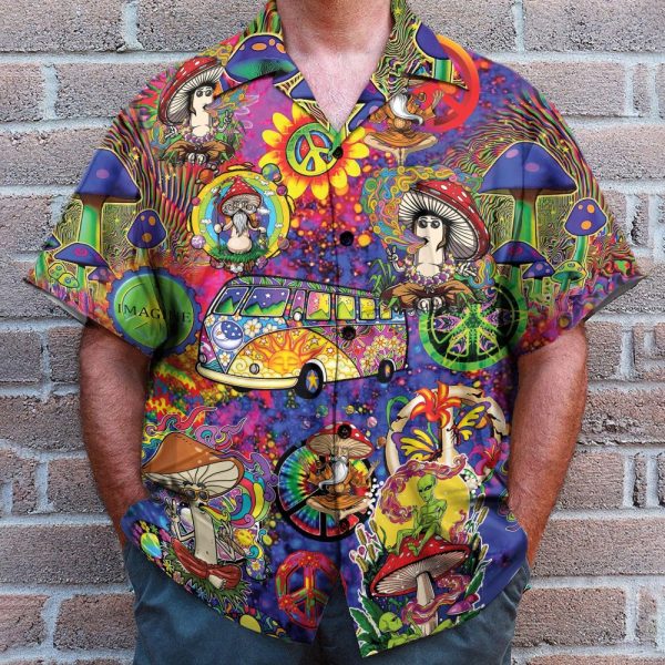 Don'T Worry Be Hippie Colorful Hawaiian Shirt
