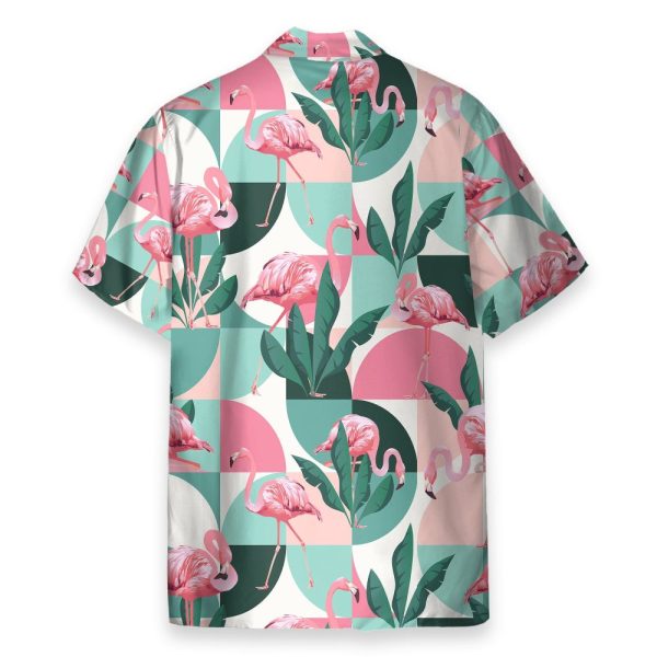 Flamingo Exotic Patchwork Patterns Hawaiian Shirt & Beach Shorts
