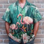 The Beauty Of Flamingo On Floral Hawaiian Shirt
